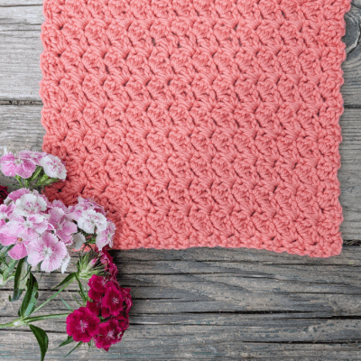 Petal Popcorn Dishcloth Crochet Pattern