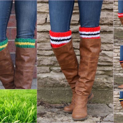 Game Day Boot Cuffs Knitting Pattern