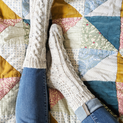 Cream Cabin DK Socks Knitting Pattern