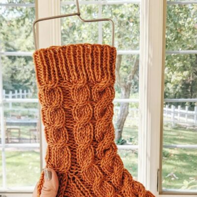 Pumpkin Patch Cabin Socks Knitting Pattern