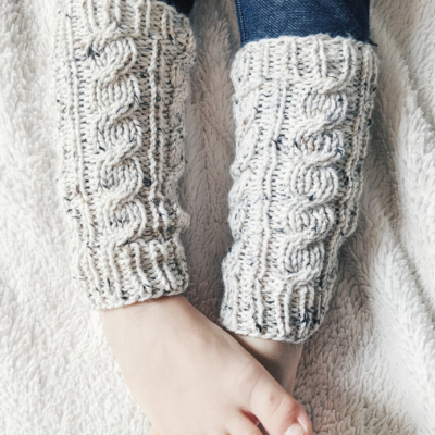 Cherry Blossom Leg Warmer Knitting Pattern