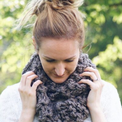 Cabin Sunrise Knit Infinity Scarf Pattern