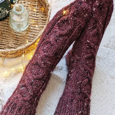 O Holy Night Cabin Socks Knitting Pattern